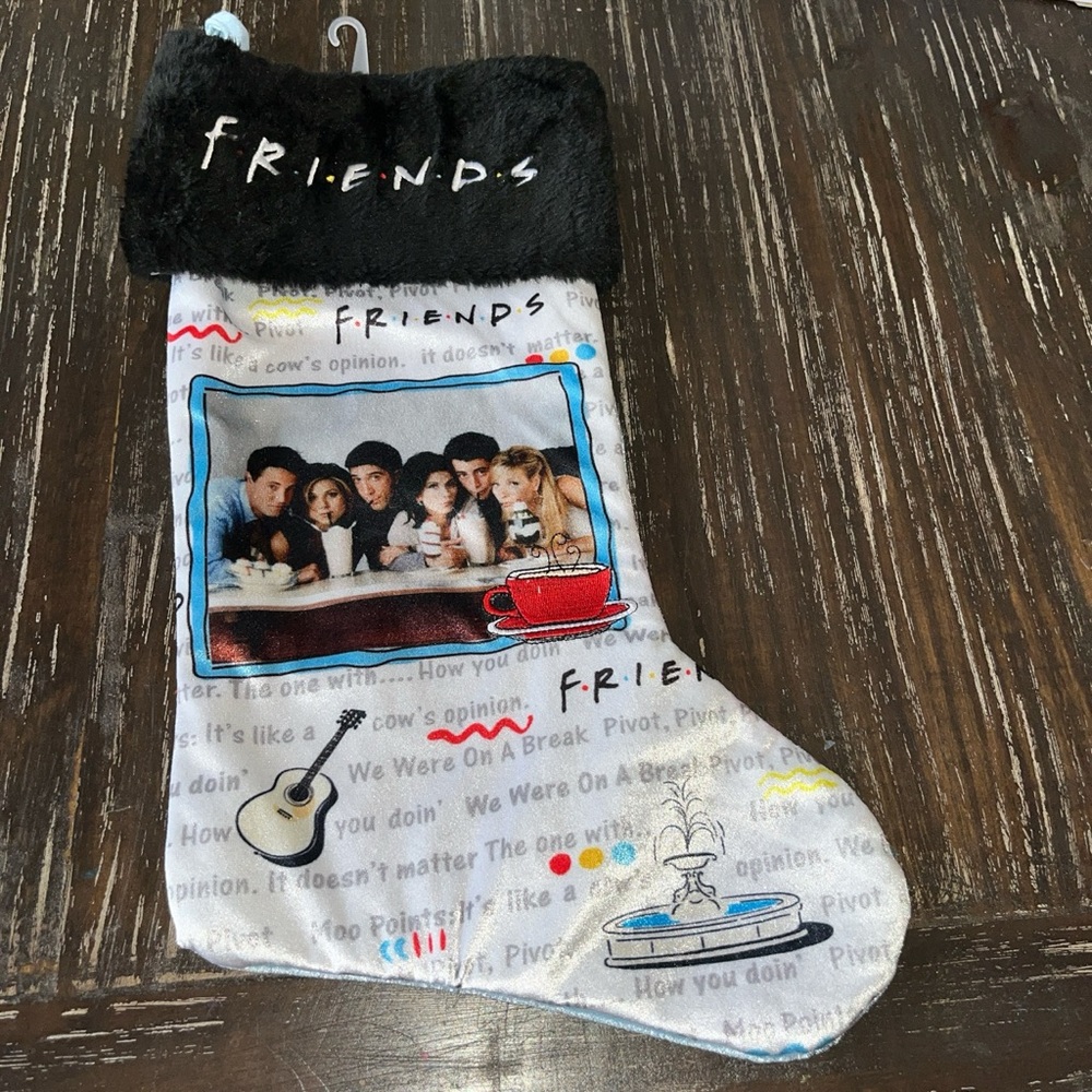 Friends TV Show Cast FRIENDS Christmas Holiday Stocking Chandler Monica Rachel